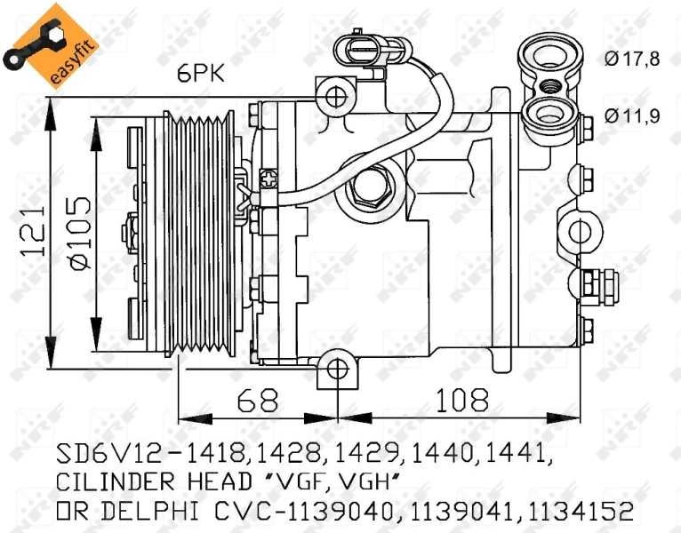 Comprar 32172 NRF Compresor de aire acondicionado coche