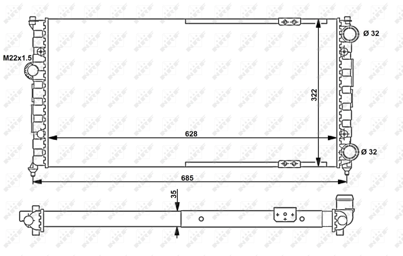 Comprar 58095 NRF Radiador de auto