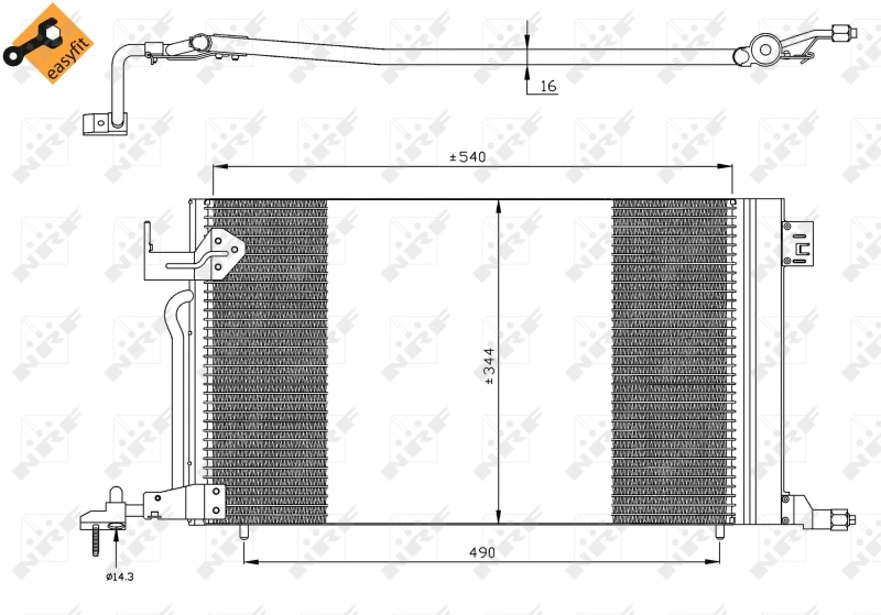35304 NRF Radiador de aire acondicionado