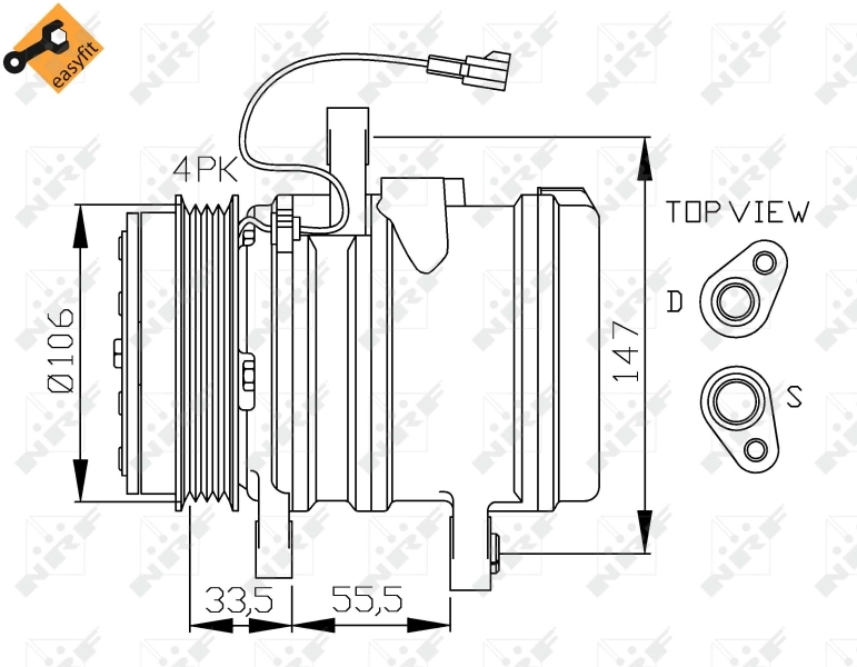 32436 NRF Compresor climatizador