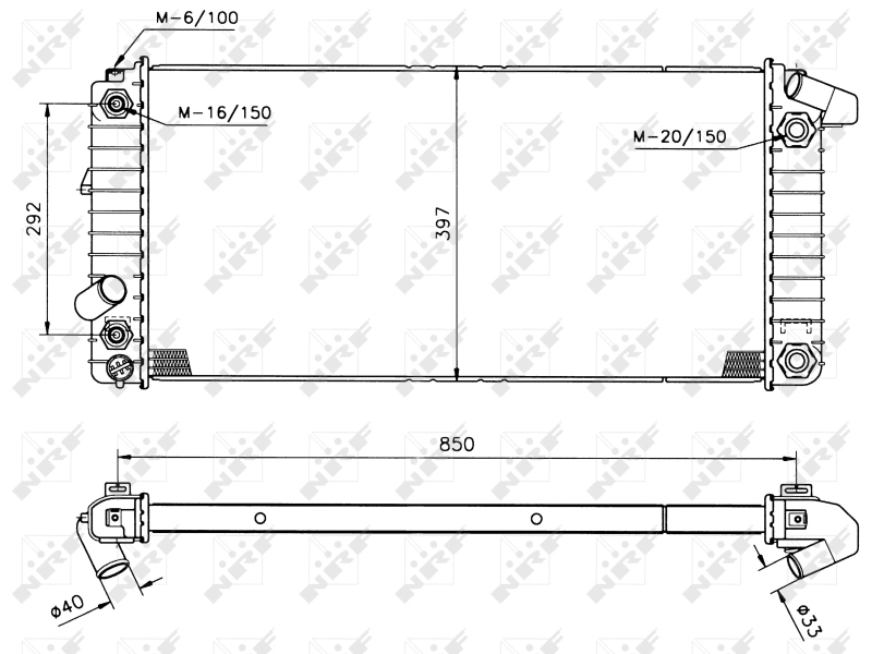 Radiador 50208 NRF
