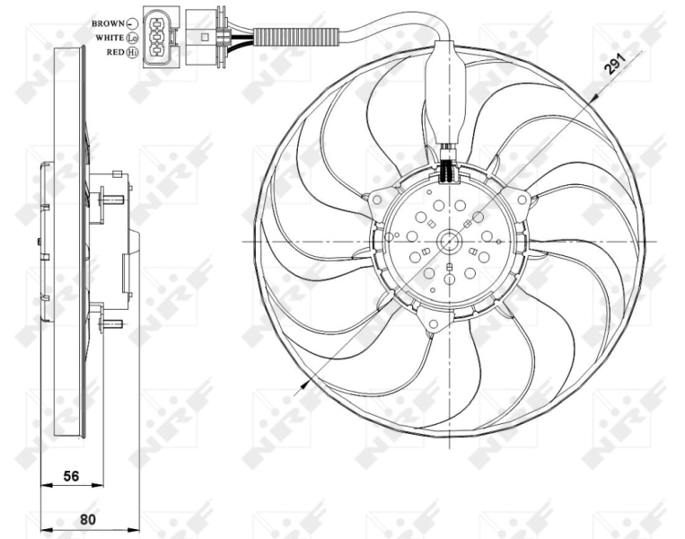 47392 NRF Ventilador del radiador