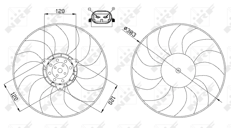 47666 NRF Electroventilador del motor