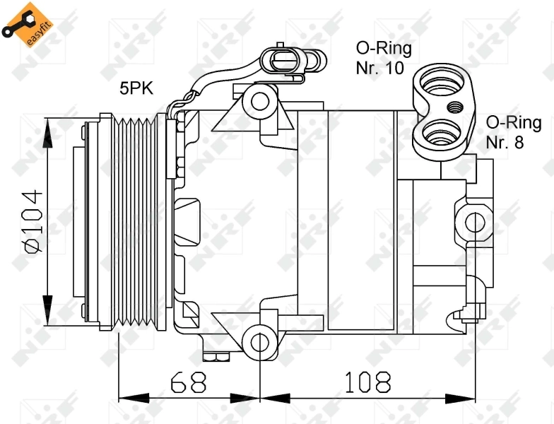 Comprar 32080 NRF Compresor de aire acondicionado coche