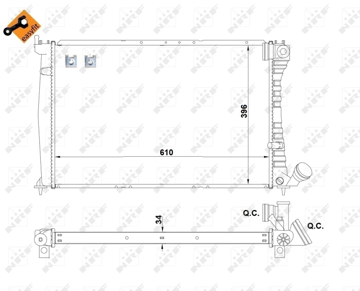 Radiador 519602 NRF