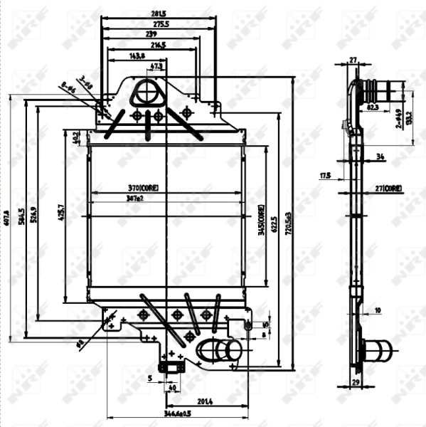 Intercooler 30865 NRF