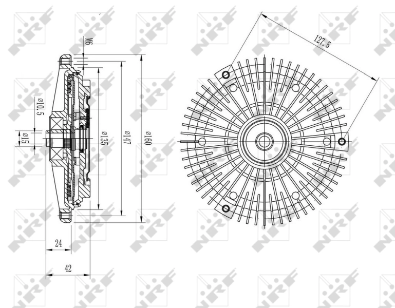 Embrague viscoso de ventilador 49617 NRF