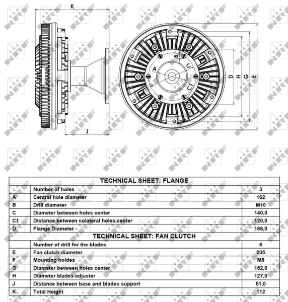 Embrague viscoso de ventilador 49084 NRF