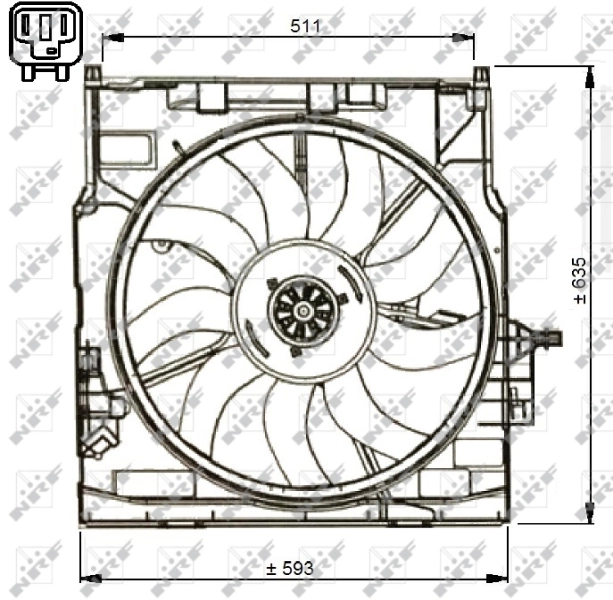 Ventilador, refrigeración motor NRF 47734 precio, desde 359,71 EUR