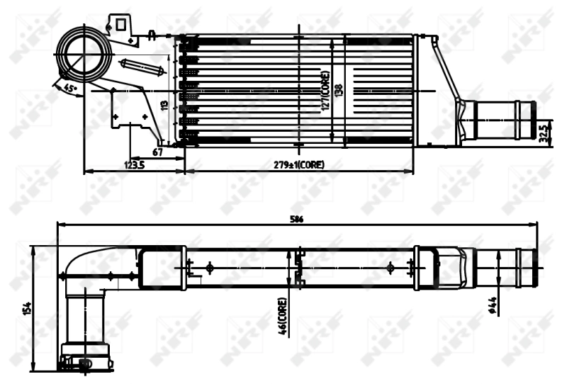 Intercooler 30903 NRF