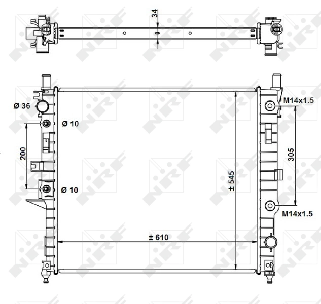 Comprar 55334 NRF Radiador de auto