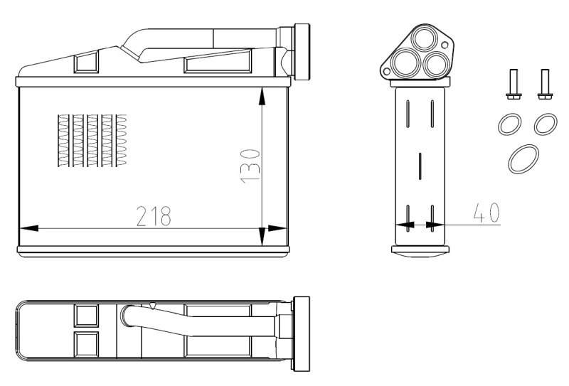 Radiador interior para BMW 5  E39