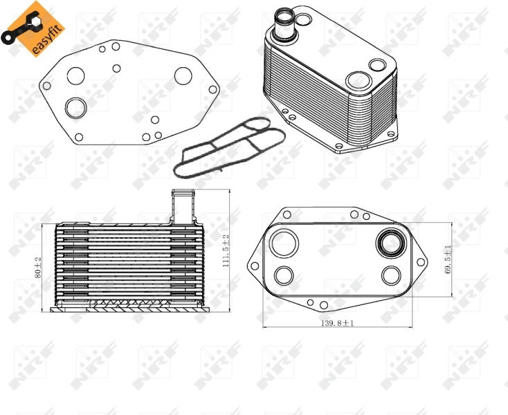 Enfriador de aceite  NRF 31307