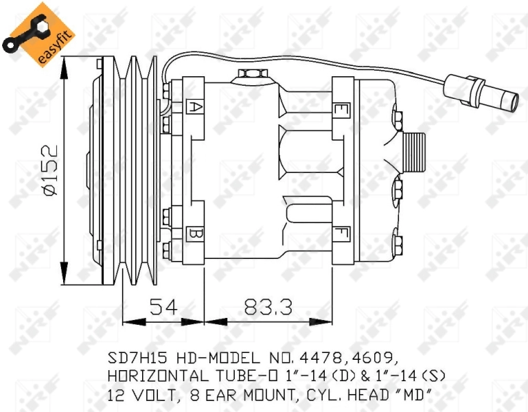 86993462 Case Compresor climatizador