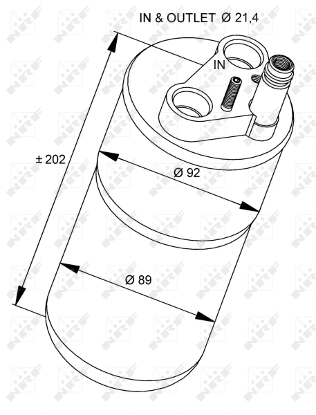 Filtro deshidratante NRF 33322