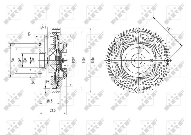  Embrague viscoso de ventilador Nissan Terrano 2