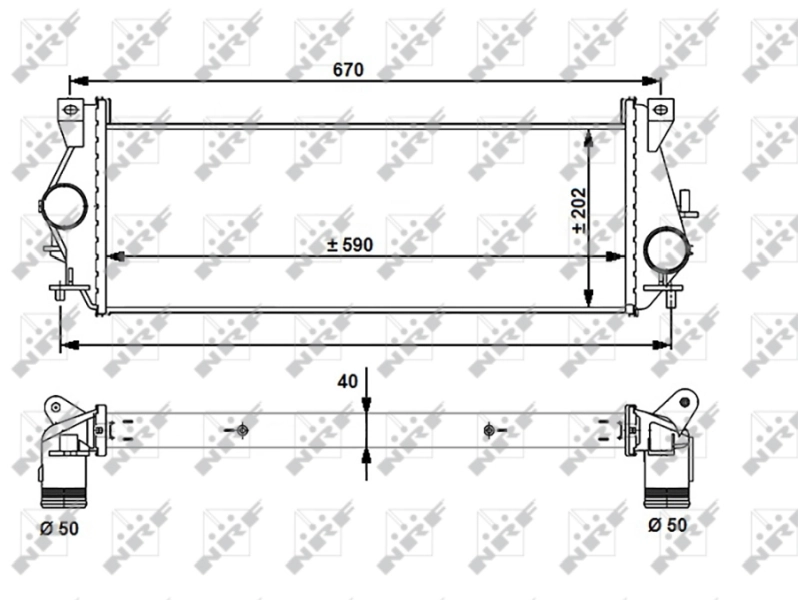 Intercooler 30910 NRF