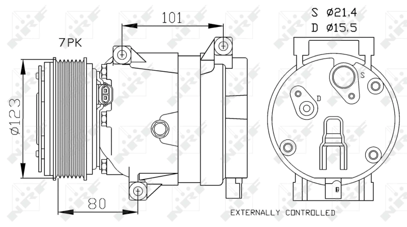 Compresor ac NRF 32872 precio, desde 302,07 EUR