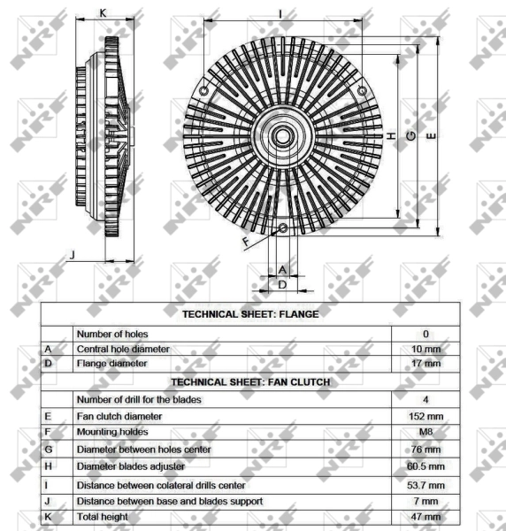 Embrague del ventilador NRF 49565
