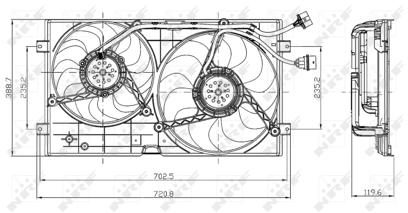 47403 NRF Ventilador de refrigeración del motor