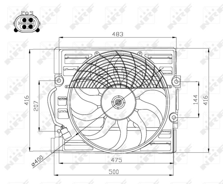 47214 NRF Ventilador de refrigeración del motor
