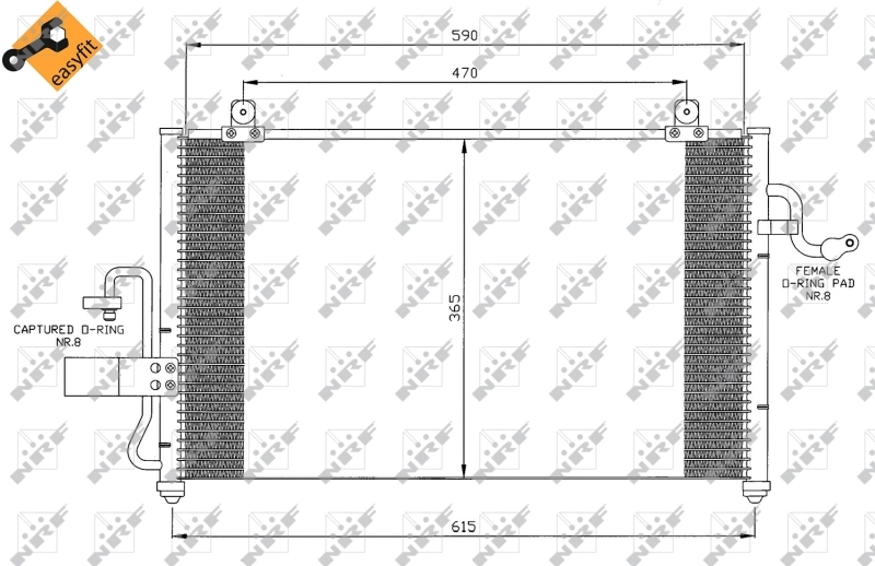 35425 NRF Radiador de aire acondicionado
