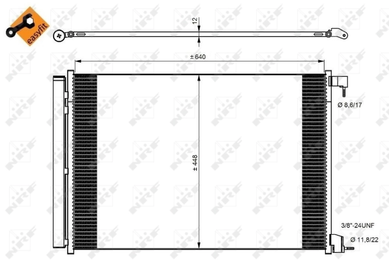 350082 NRF Radiador de aire acondicionado