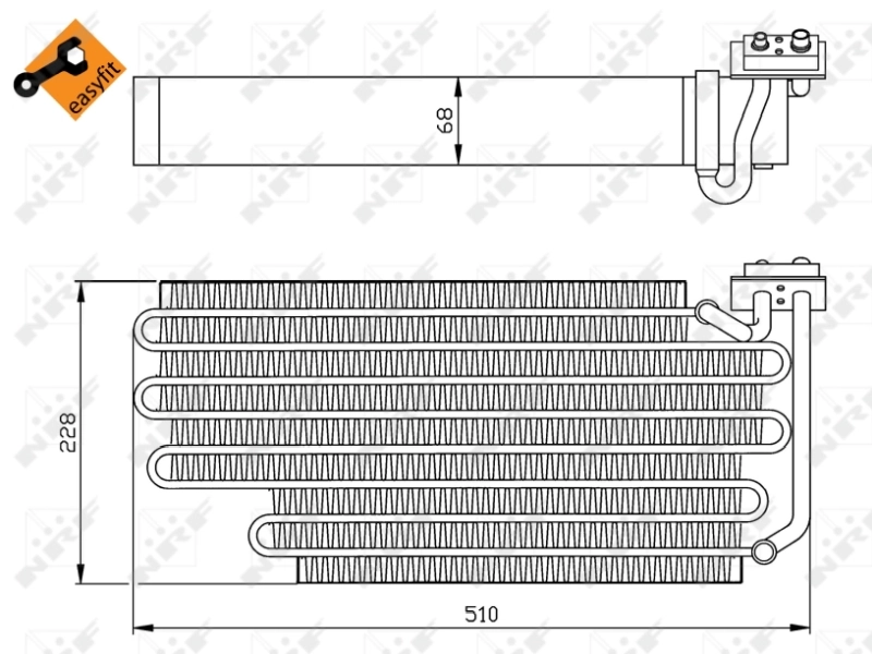 Evaporador de aire acondicionado 36108 NRF