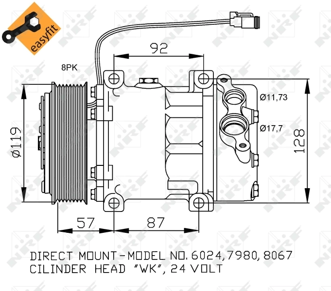 Comprar 240101251 JCB Compresor de aire acondicionado coche
