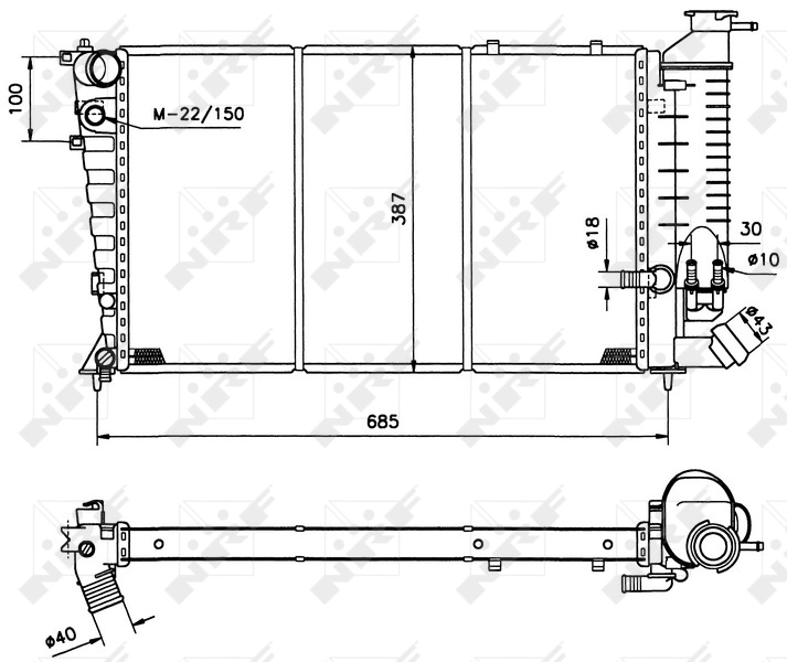 Radiador 50412 NRF