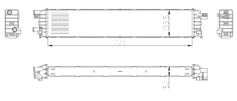 Radiador adicional de refrigeración del motor 50037 NRF