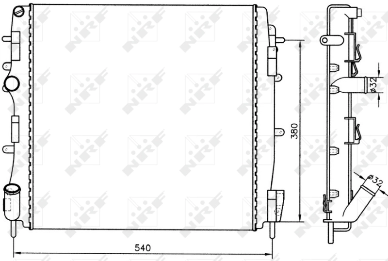 Comprar 58316 NRF Radiador de auto
