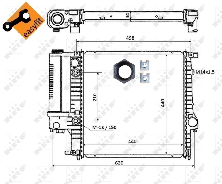 Radiador M0050450 Jdeus