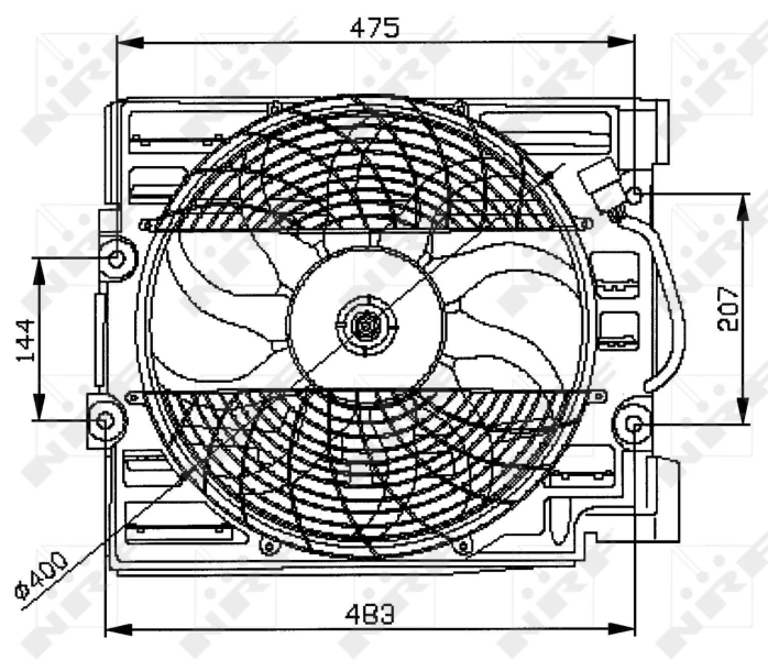 Comprar 47029 NRF Difusor del radiador del aire acondicionado con ventilador y motor