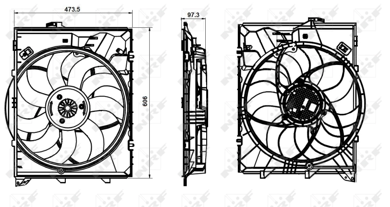 47863 NRF Ventilador de refrigeración del motor
