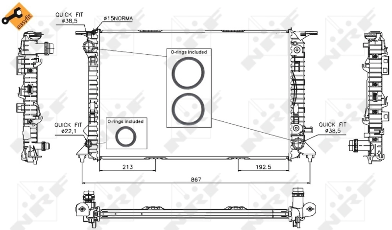 Radiador 53719 NRF