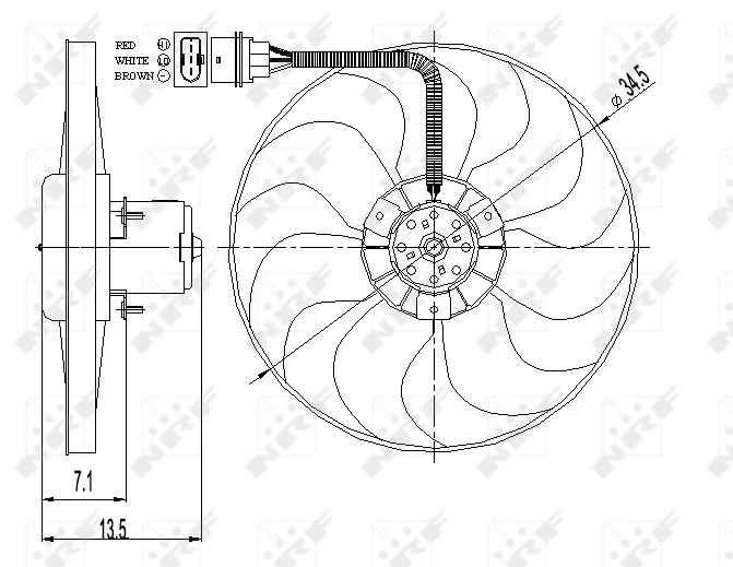 47397 NRF Electroventilador del motor