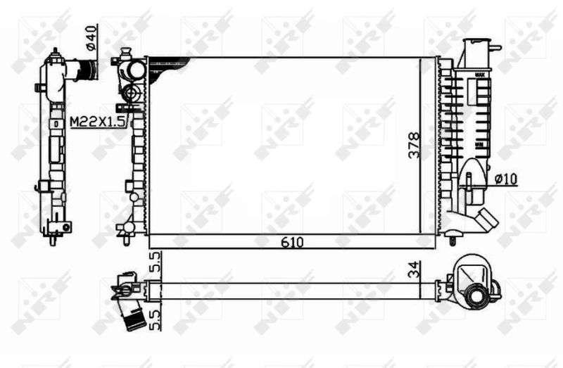 Radiador 58092 NRF
