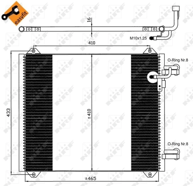 Radiador de aire acondicionado para Audi A2  8Z0