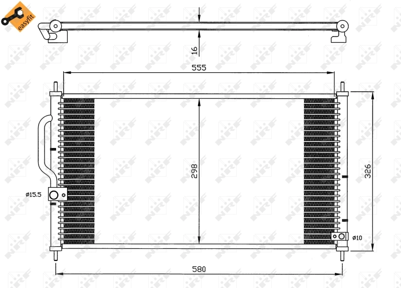 35627 NRF Radiador de aire acondicionado