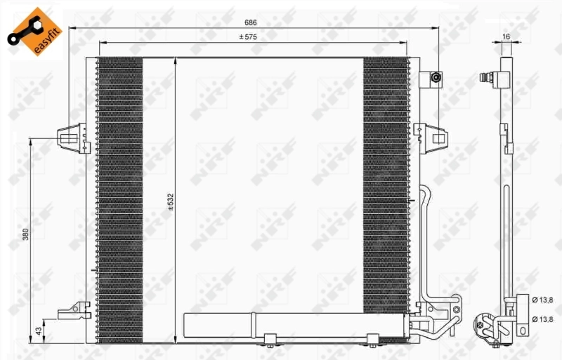 35618 NRF Radiador de aire acondicionado