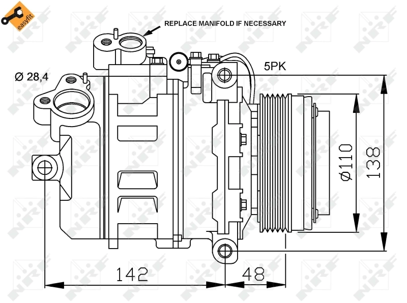 Comprar 32123 NRF Compresor de aire acondicionado coche