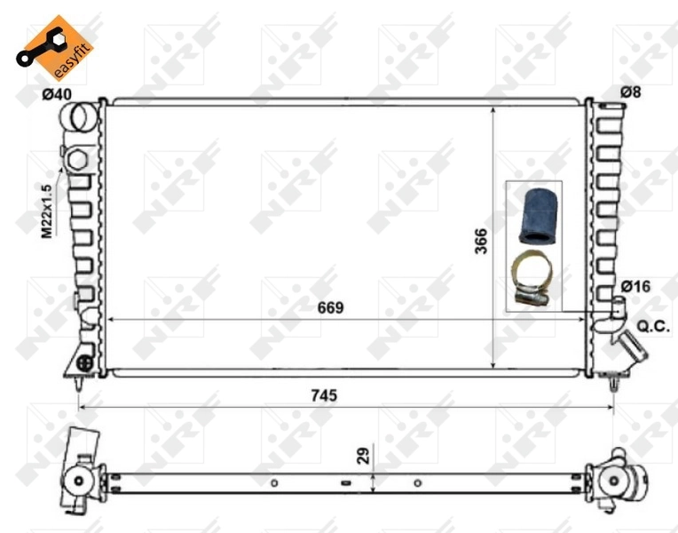 Comprar 58189 NRF Radiador de auto