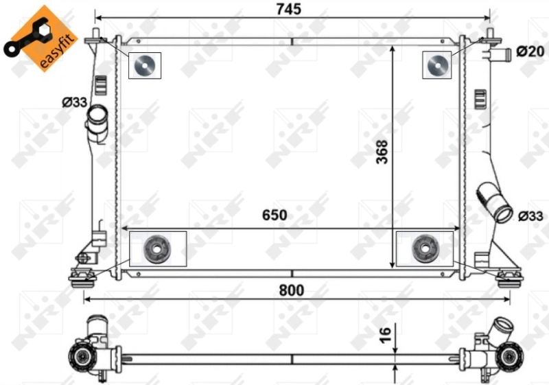 Comprar 53465 NRF Radiador de auto