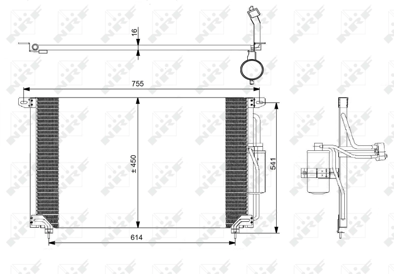 Radiador de aire acondicionado para Opel Omega B 25, 26, 27