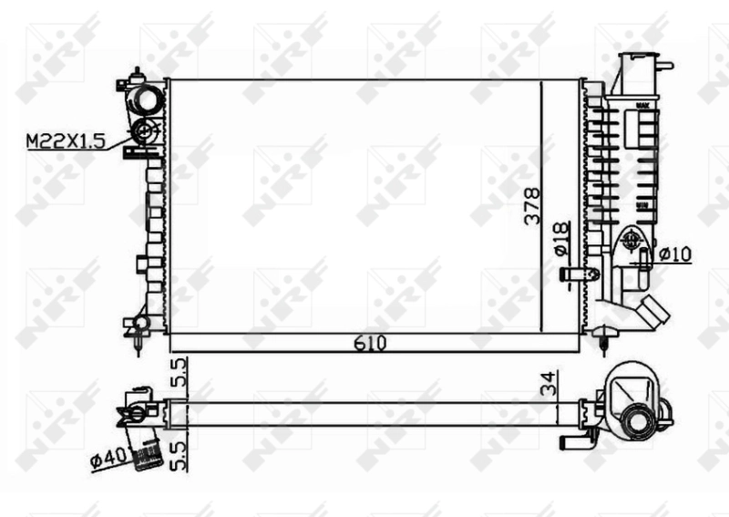 Radiador 50419 NRF