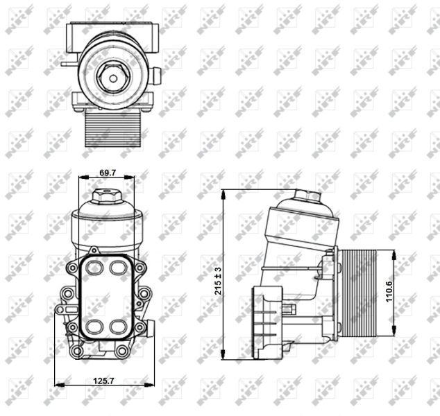 Portafiltro de aceite 31355 NRF