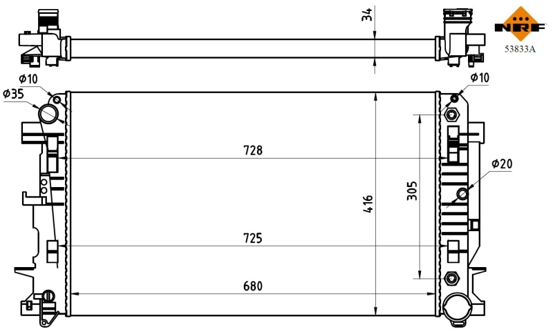 Radiador 53833A NRF