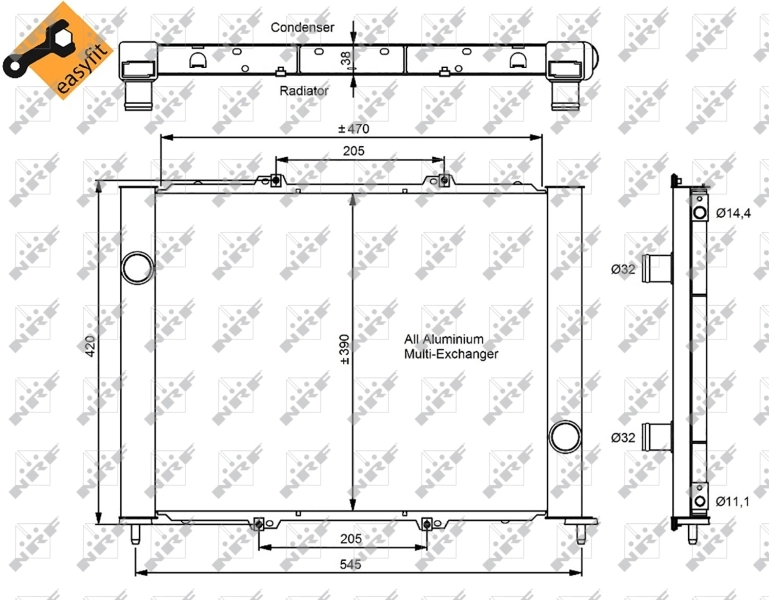 35887 NRF Radiador de aire acondicionado