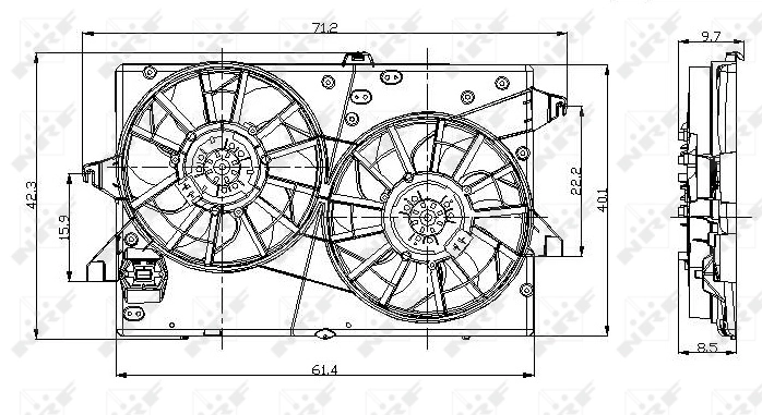 47003 NRF Ventilador de refrigeración del motor